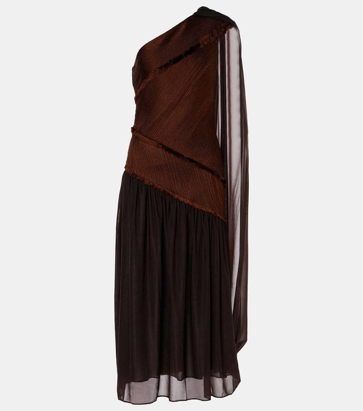 Xu Zhi Asymmetrical draped maxi dress