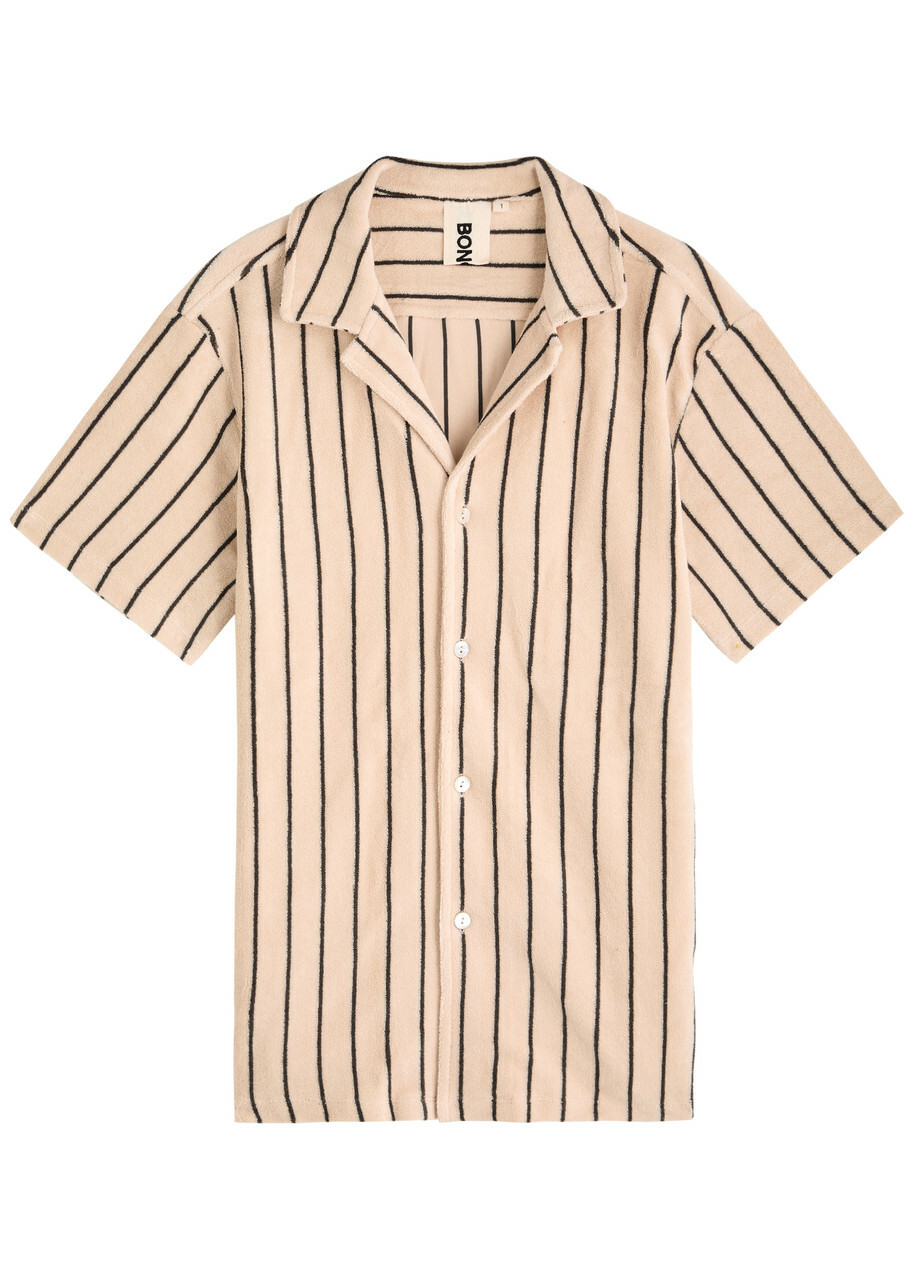 Bongusta Naram Striped Terry Shirt Cream