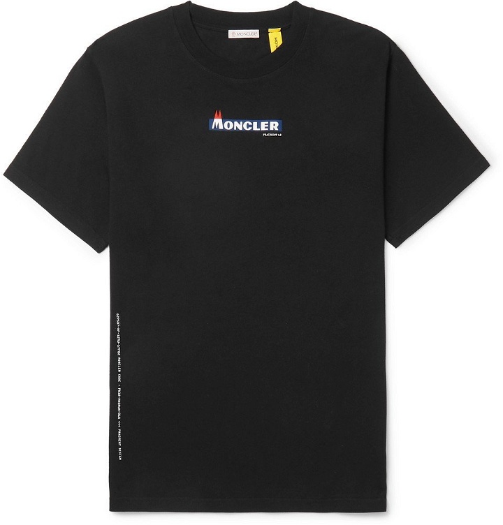 Photo: Moncler Genius - 7 Moncler Fragment Logo-Print Cotton-Jersey T-Shirt - Men - Black