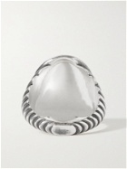 M.COHEN - Grandia Lira Sterling Silver Lapis Signet Ring - Silver