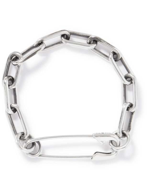 Photo: Jam Homemade - Safety Pin Sterling Silver Bracelet - Silver