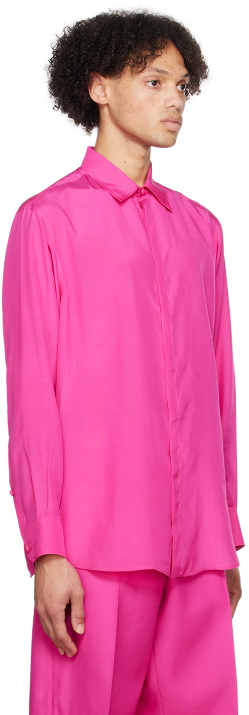 Pink Silk Shirt