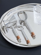 Ralph Lauren Home - Wyatt Leather-Trimmed Silver-Tone Bar Tool Set
