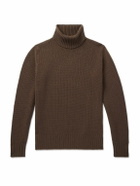 Stòffa - Slim-Fit Ribbed Cashmere Rollneck Sweater - Brown