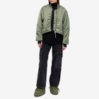 Shoreditch Ski Club Women's Sofie Bomber Jacket in Steel Green