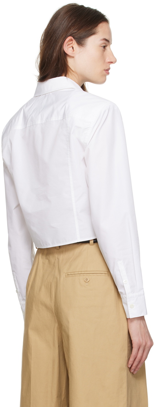 3.1 Phillip Lim White Cropped Shirt