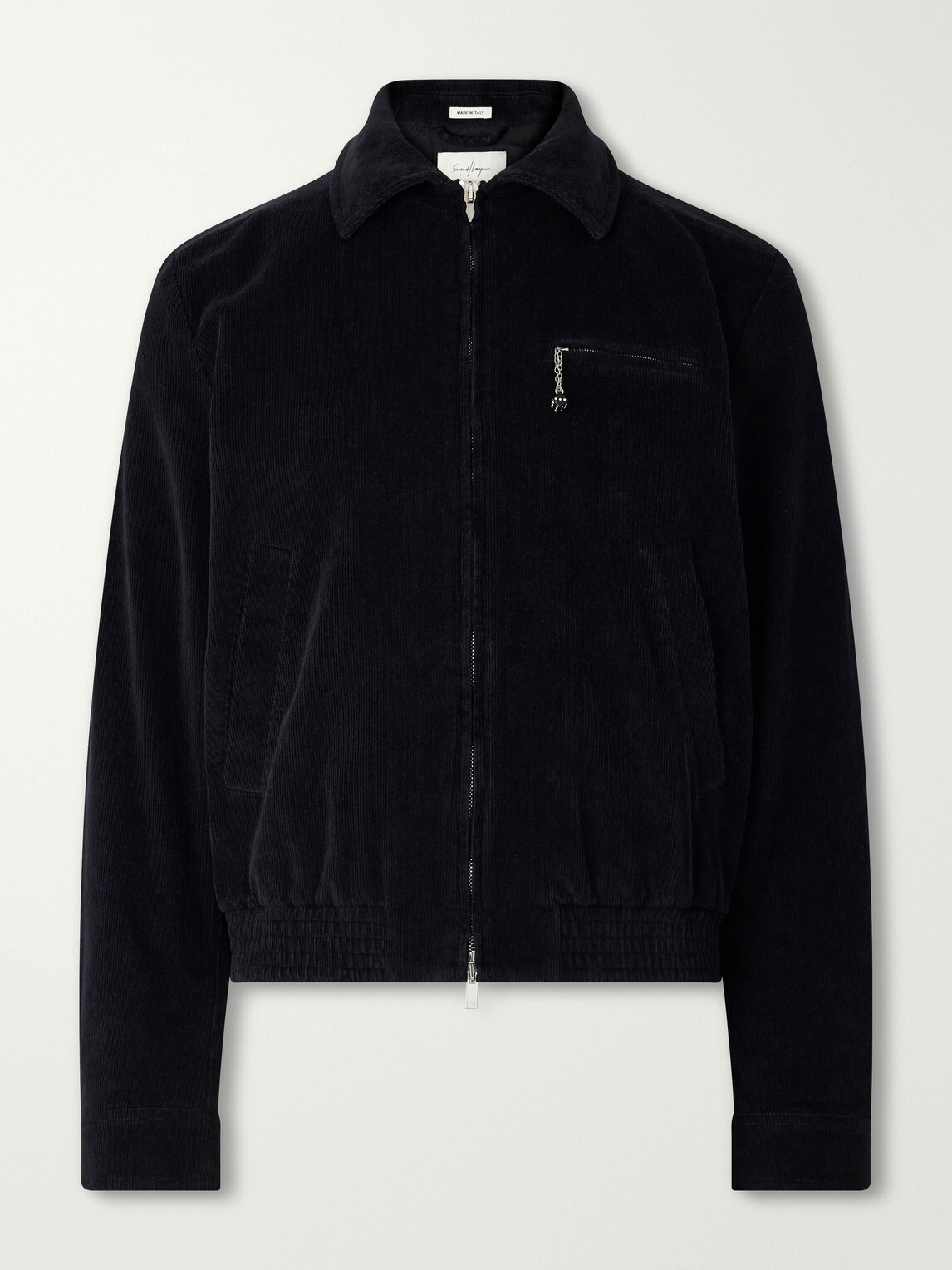 SECOND / LAYER - Loco Dice Cotton-Corduroy Blouson Jacket - Black