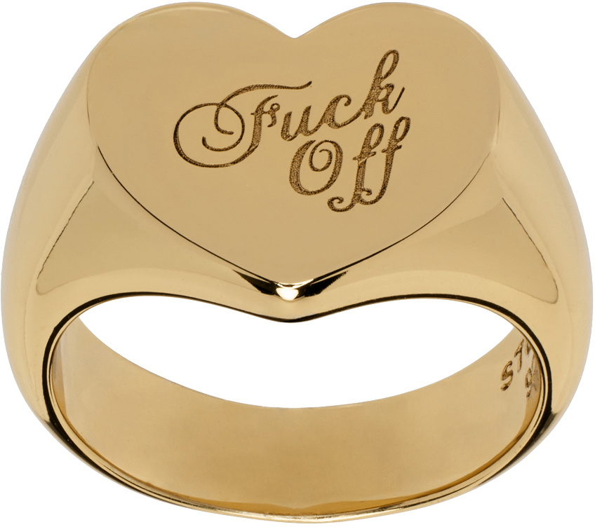 Stolen Girlfriends Club Gold Warm Welcome Heart Ring Stolen Girlfriends Club