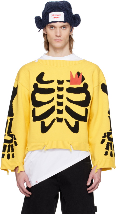 Photo: Charles Jeffrey LOVERBOY Yellow Graphic Slash Sweater