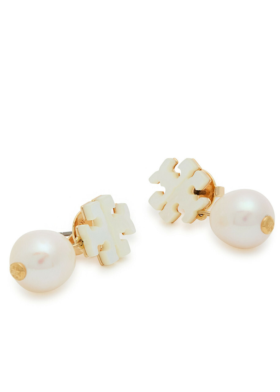 Tory Burch Kira Pearl-embellished 18kt Gold-plated Drop Earrings - One Size