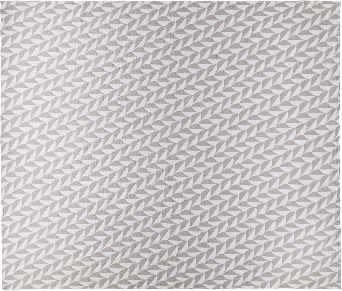 Dusen Dusen Gray & White Scallop Coverlet Bed Set, King