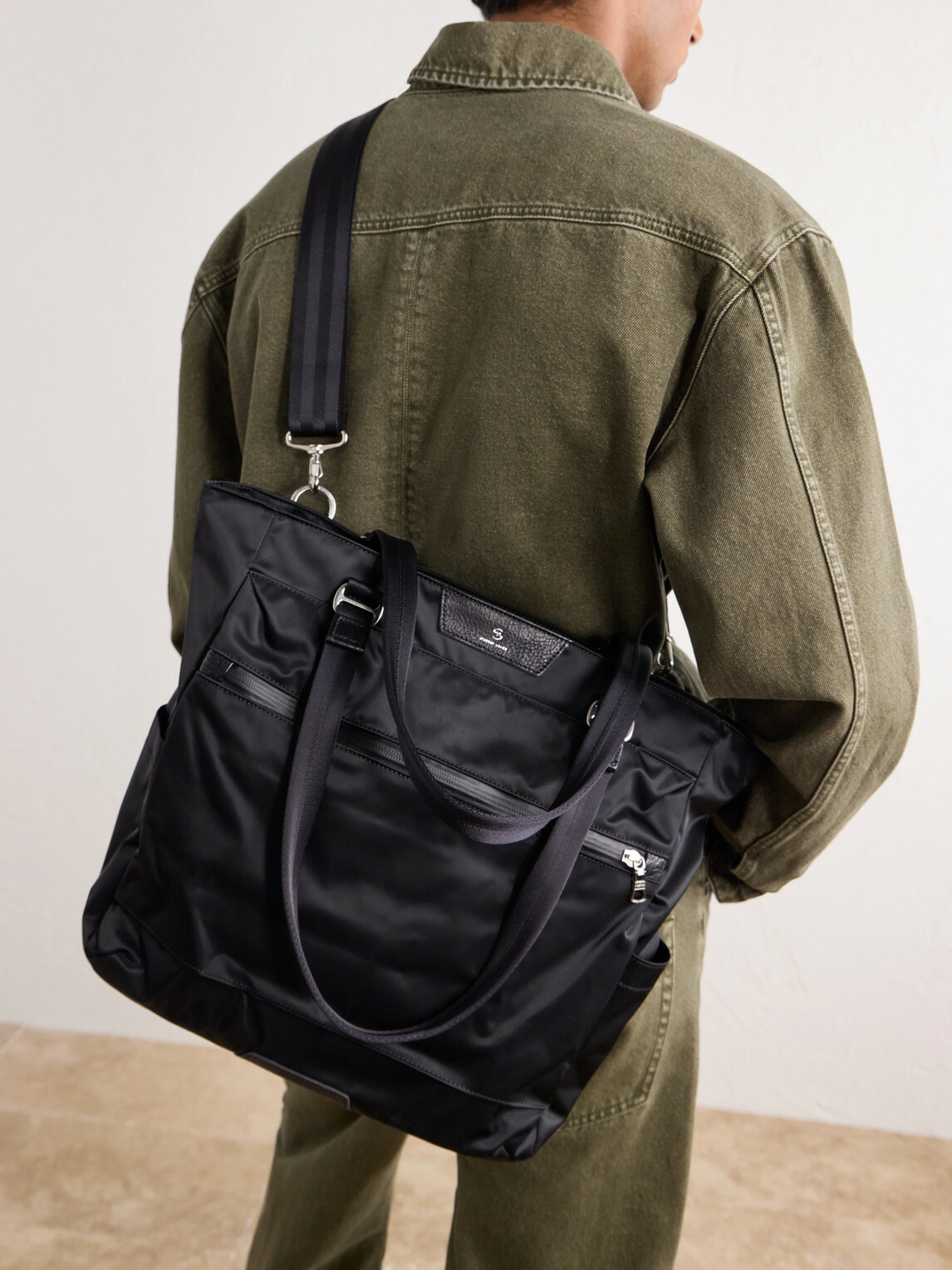 Master-Piece - Progress 2WAY Leather-Trimmed Twill Tote Bag