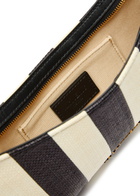 Jacquemus Le Bisou Perle Striped Woven Shoulder bag - Black - One Size