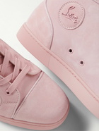 Christian Louboutin - Louis Orlato Grosgrain-Trimmed Suede High-Top Sneakers - Pink