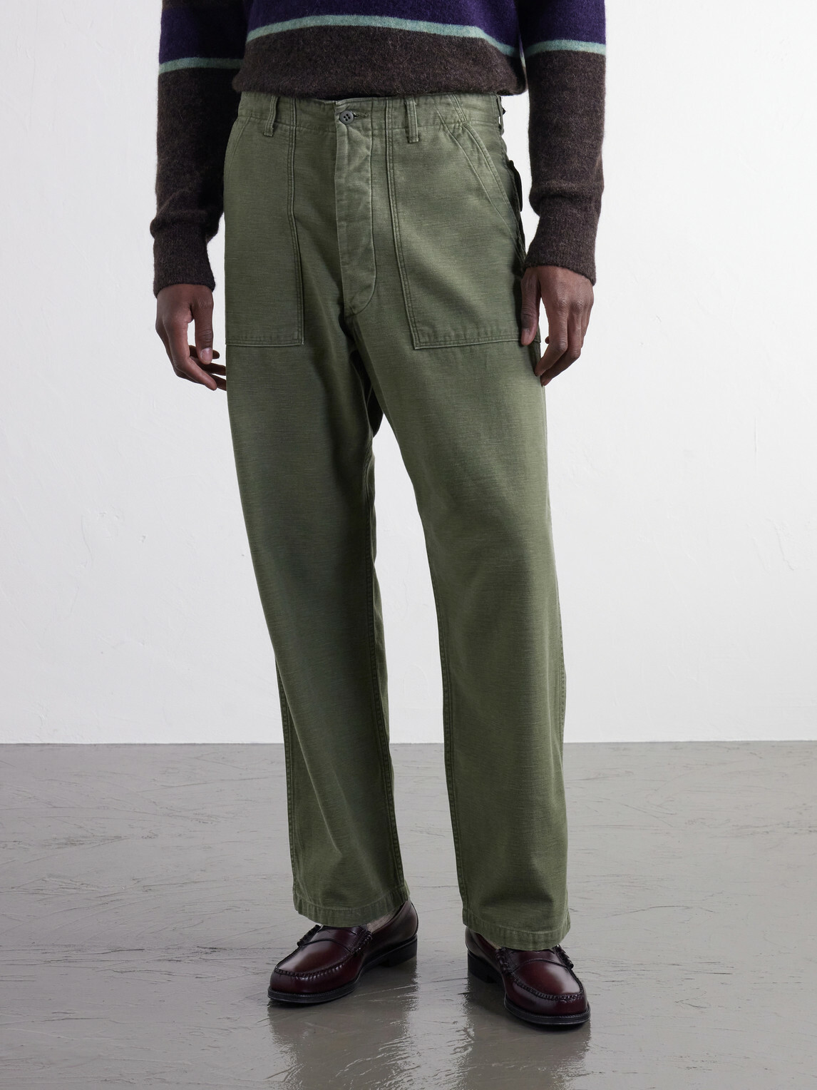 OrSlow - Straight-Leg Cotton-Canvas Trousers - Green