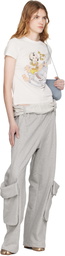 OPEN YY Gray Rolled Waist Sweat Cargo Pants