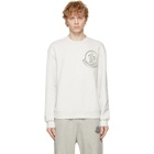 Moncler Grey Embroidered Logo Sweatshirt