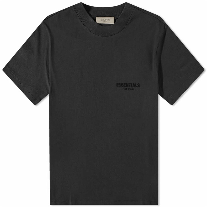 Photo: Fear of God ESSENTIALS Logo T-Shirt in Stretch Limo