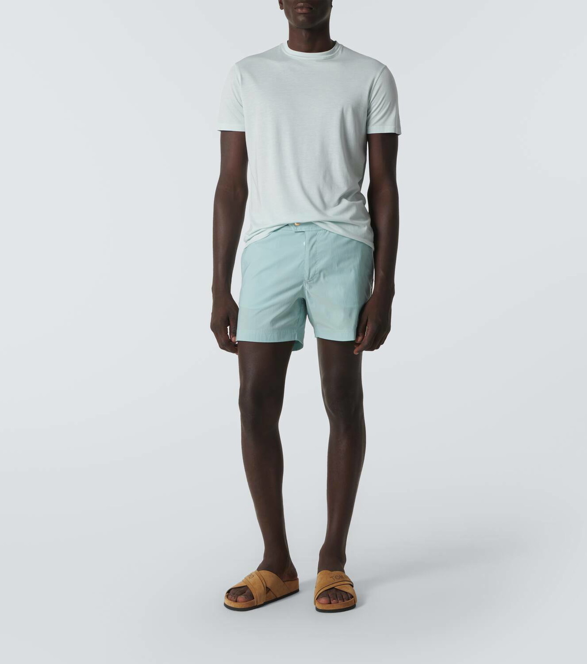 Tom Ford Logo suede sandals