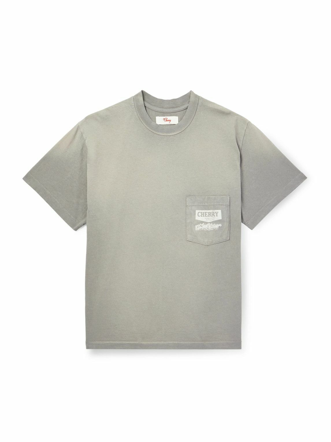 CHERRY LOS ANGELES ★ ロゴプリント Tシャツ Cherry Los Angeles - Logo-Print Cotton-Jersey T-Shirt - Gray