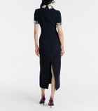 David Koma Embellished cady midi dress