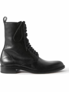 SAINT LAURENT - Army Glossed-Leather Lace-Up Boots - Black