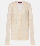 Gucci GG embellished silk cardigan