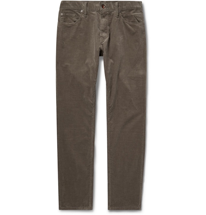 Photo: Todd Snyder - Slim-Fit Garment-Dyed Cotton-Blend Corduroy Trousers - Green