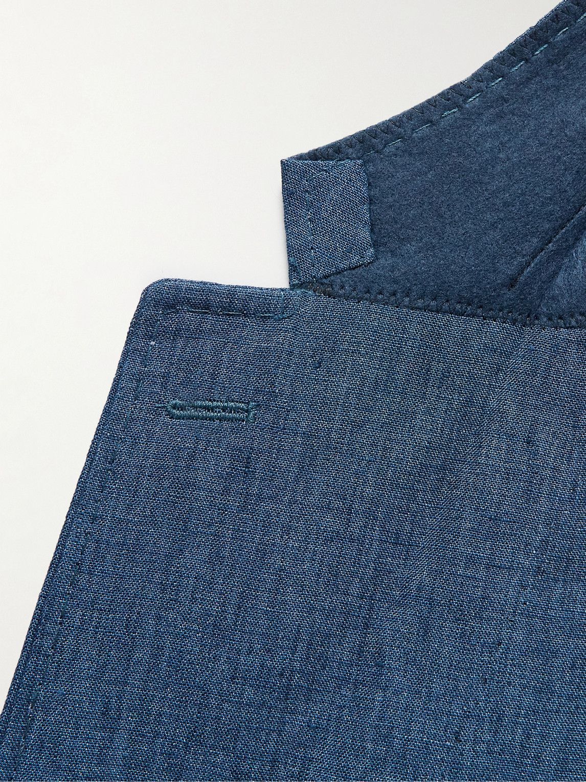 MP Massimo Piombo - Andy Unstructured Linen Suit Jacket - Blue