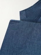 MP Massimo Piombo - Andy Unstructured Linen Suit Jacket - Blue