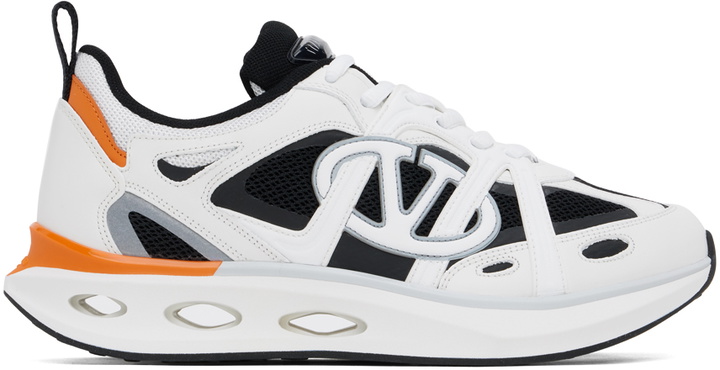 Photo: Valentino Garavani White & Black VLogo Easyjob Low-Top Sneakers