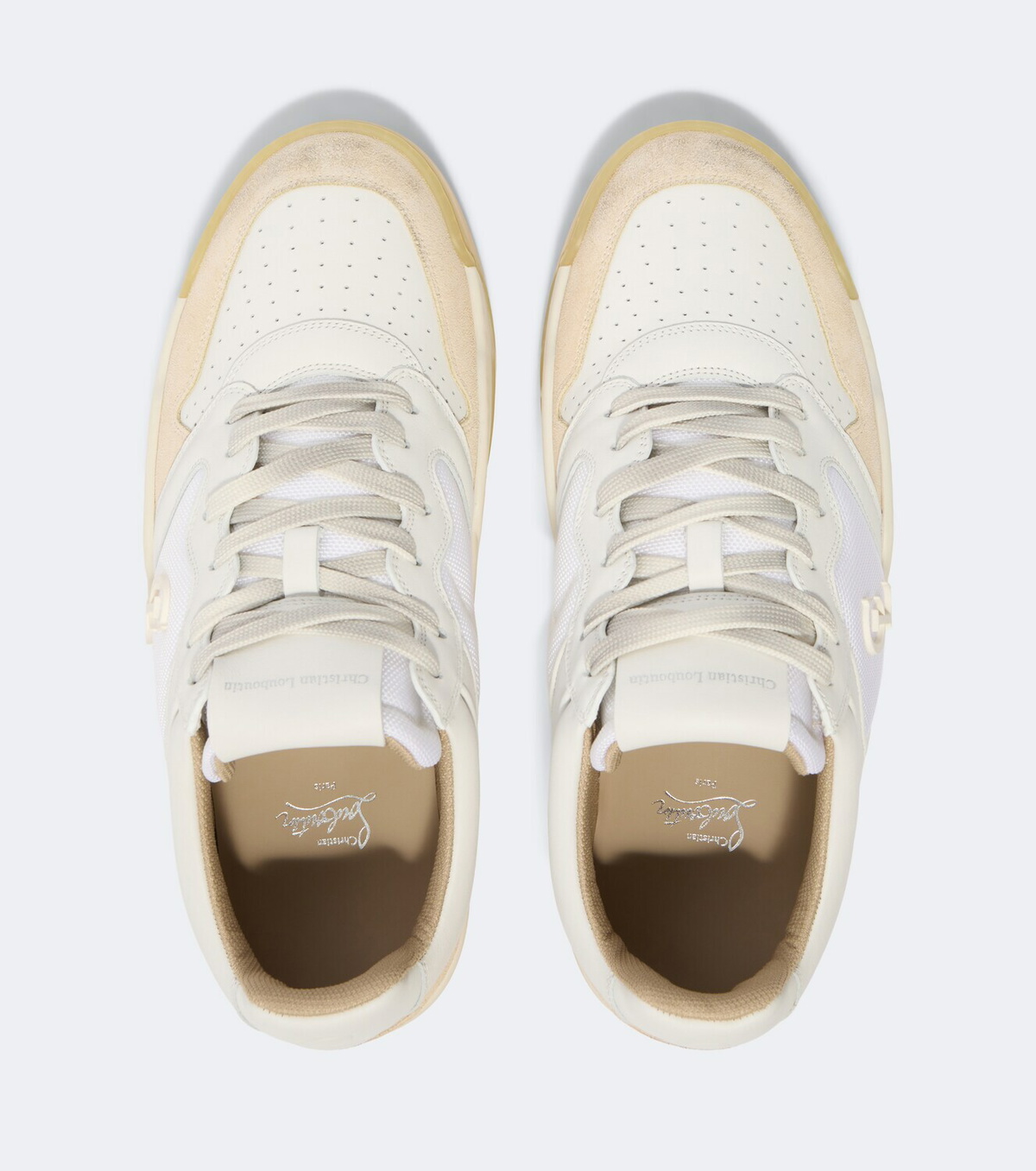 Christian Louboutin Bsktball 1 Retro suede and leather sneakers