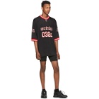 032c Black Puff Print Football Jersey T-Shirt