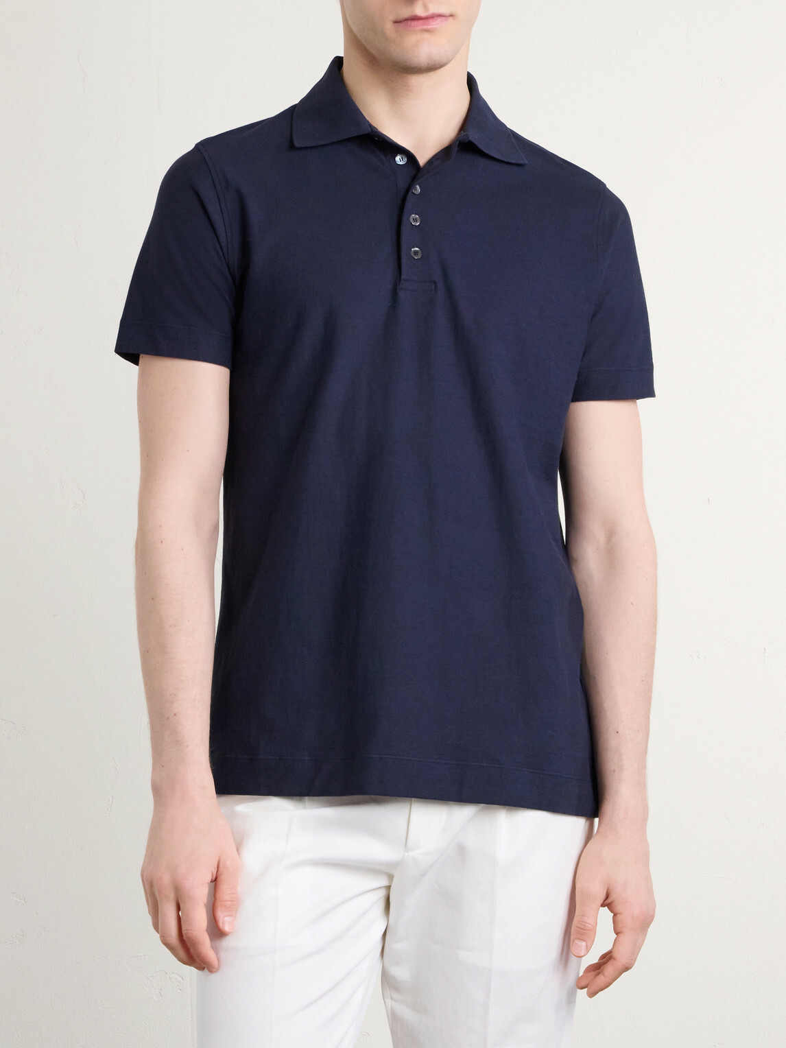 Paul Smith - Striped Cotton-Jersey Polo Shirt - Blue