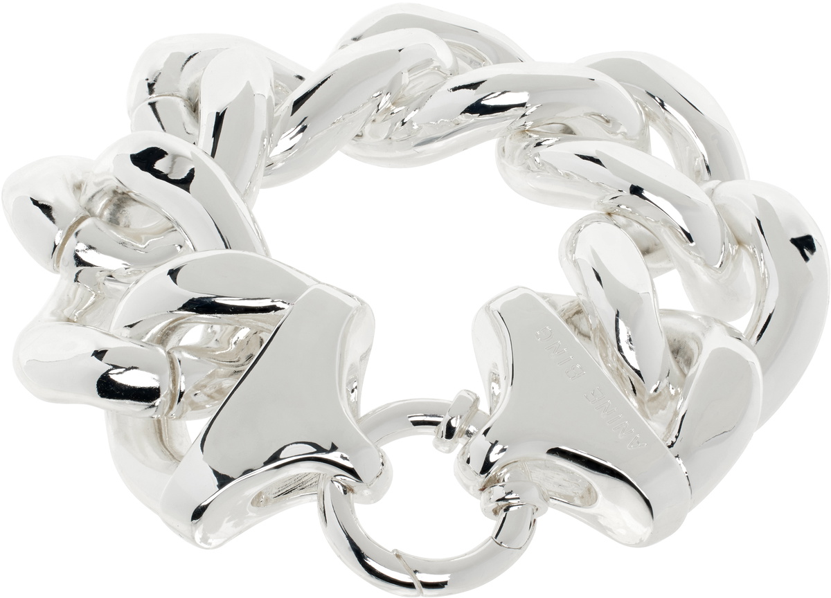ANINE BING Silver Chunky Chain Bracelet