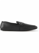 FERRAGAMO - Debros Embellished Leather Loafers - Black