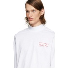 Martine Rose White Funnel Neck Long Sleeve T-Shirt