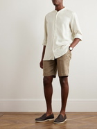 Loro Piana - Arizona Grandad-Collar Linen Shirt - Neutrals