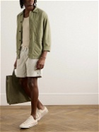 Polo Ralph Lauren - Prepster Straight-Leg Logo-Embroidered Cotton-Corduroy Drawstring Shorts - Neutrals