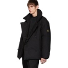 Raf Simons Black Down Double-Breasted Coat