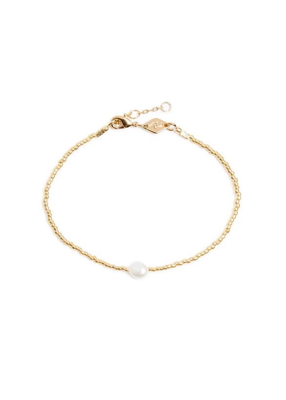 Photo: Anni LU Pearly 18kt Gold-plated Beaded Bracelet - Pearl - One Size