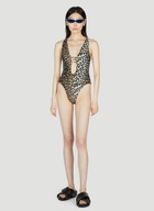GANNI Leopard Print Swimsuit