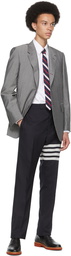 Thom Browne Grey Wide Lapel Sport Coat Blazer