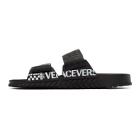 Versace Black Greek Key Sandals
