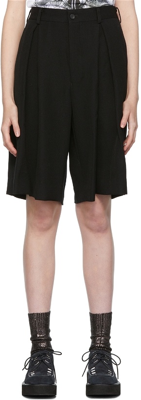 Photo: Comme des Garçons Homme Plus Black Pleated Trouser Shorts