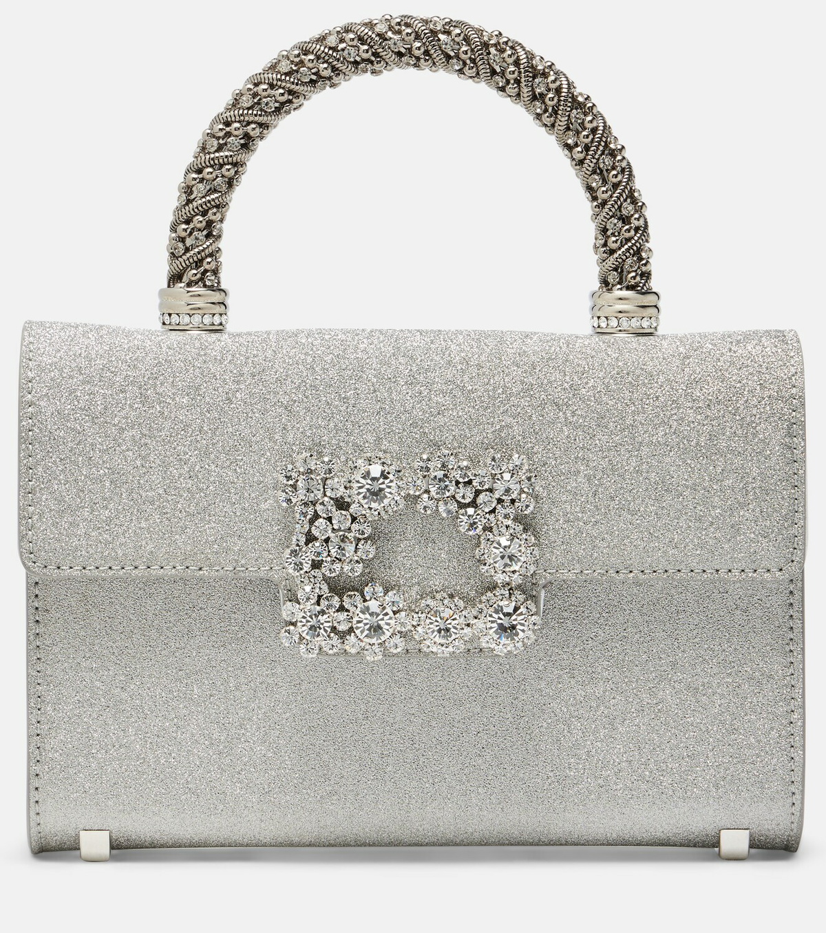 Roger Vivier Jewel Efflorescence Mini glitter tote bag