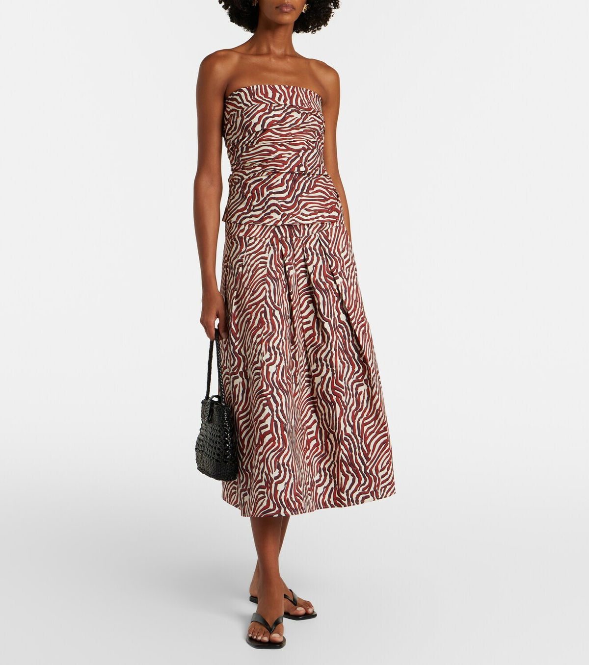 Proenza Schouler White Label Maisy printed cotton-blend tube top