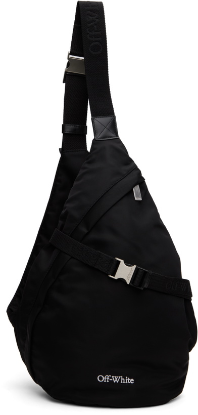 Photo: Off-White Black Nylon Outdoor Slingbag Backpack