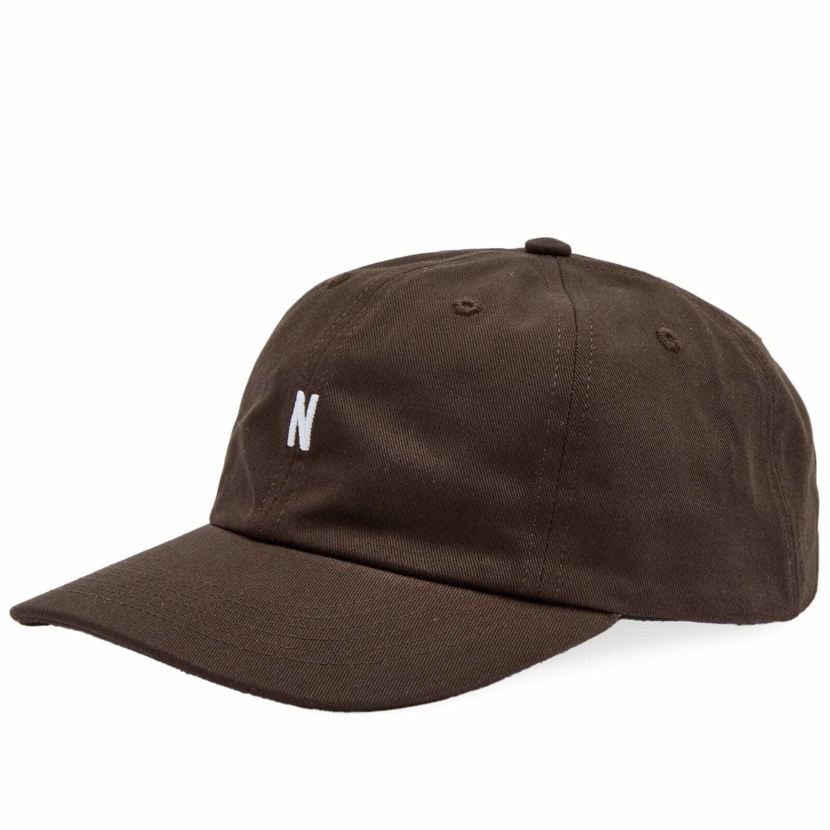 Norse Projects Men's Twill Sports Cap in Espresso Norse Projects