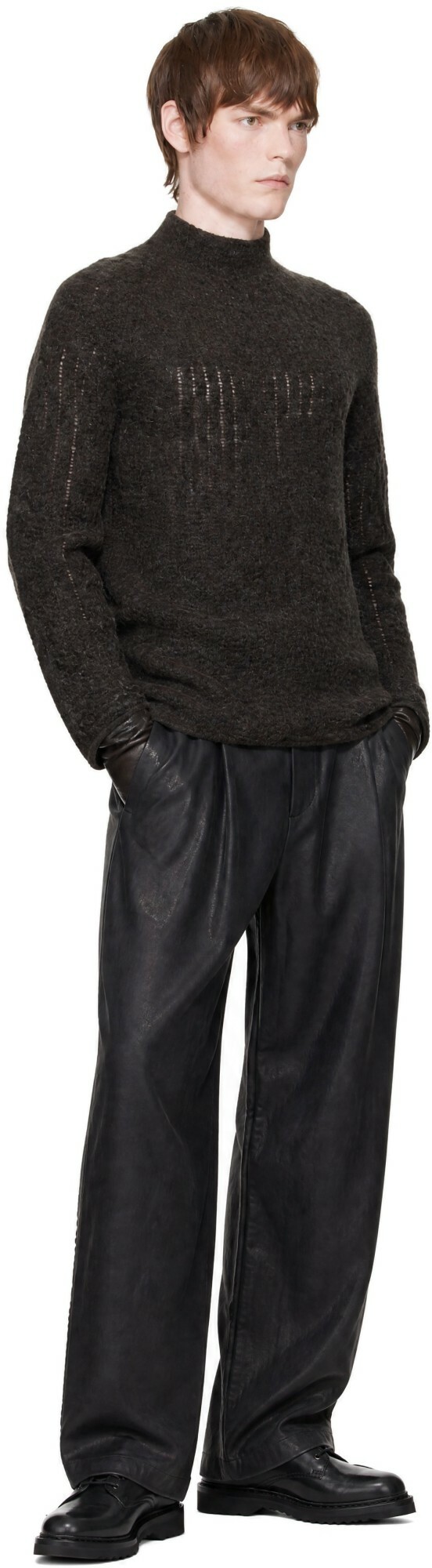 OUR LEGACY Brown Rider Popover Sweater
